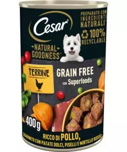 Cesar - umido per cani pollo, patate e piselli 400 gr